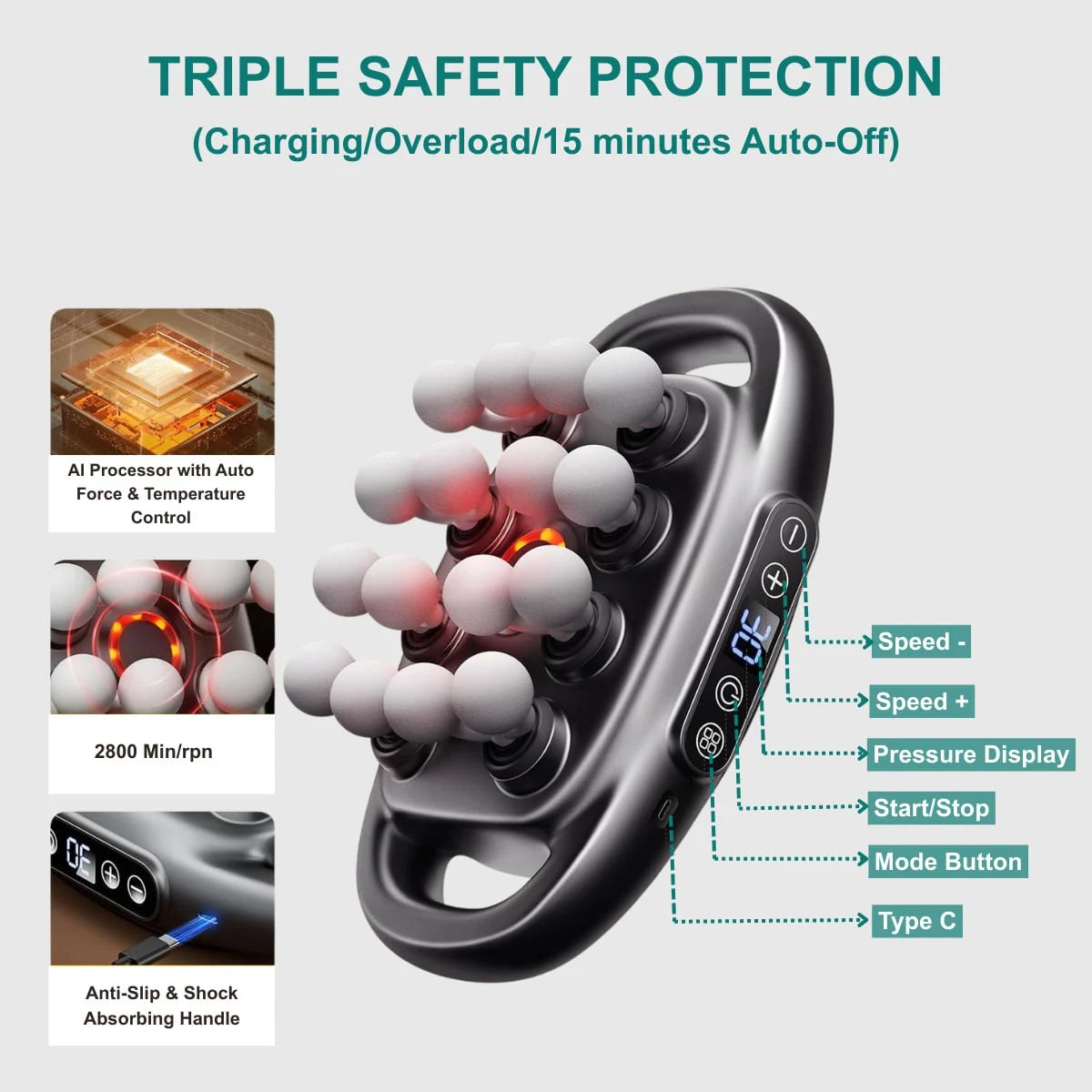 ViraZox™ 16-Head Deep Tissue Massager