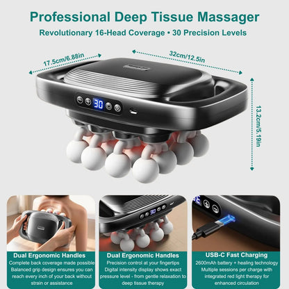 ViraZox™ 16-Head Deep Tissue Massager