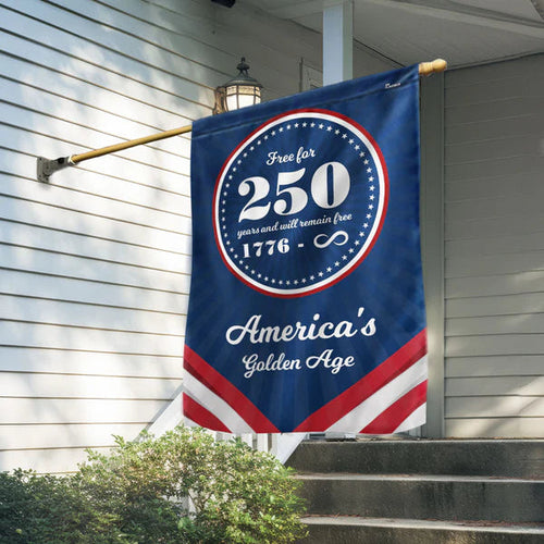 ViraZox American Flag - America 250th Anniversary Golden Age Canvas Flag
