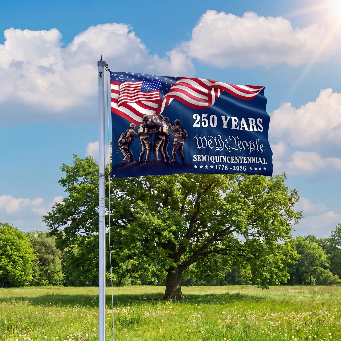 American Flag, 250 Years We The People Semiquincentennial Grommet Flag