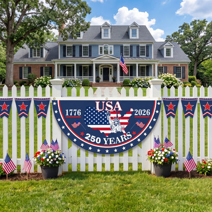 ViraZox American Flag - America 250th Anniversary Non - Pleated Fan Flag